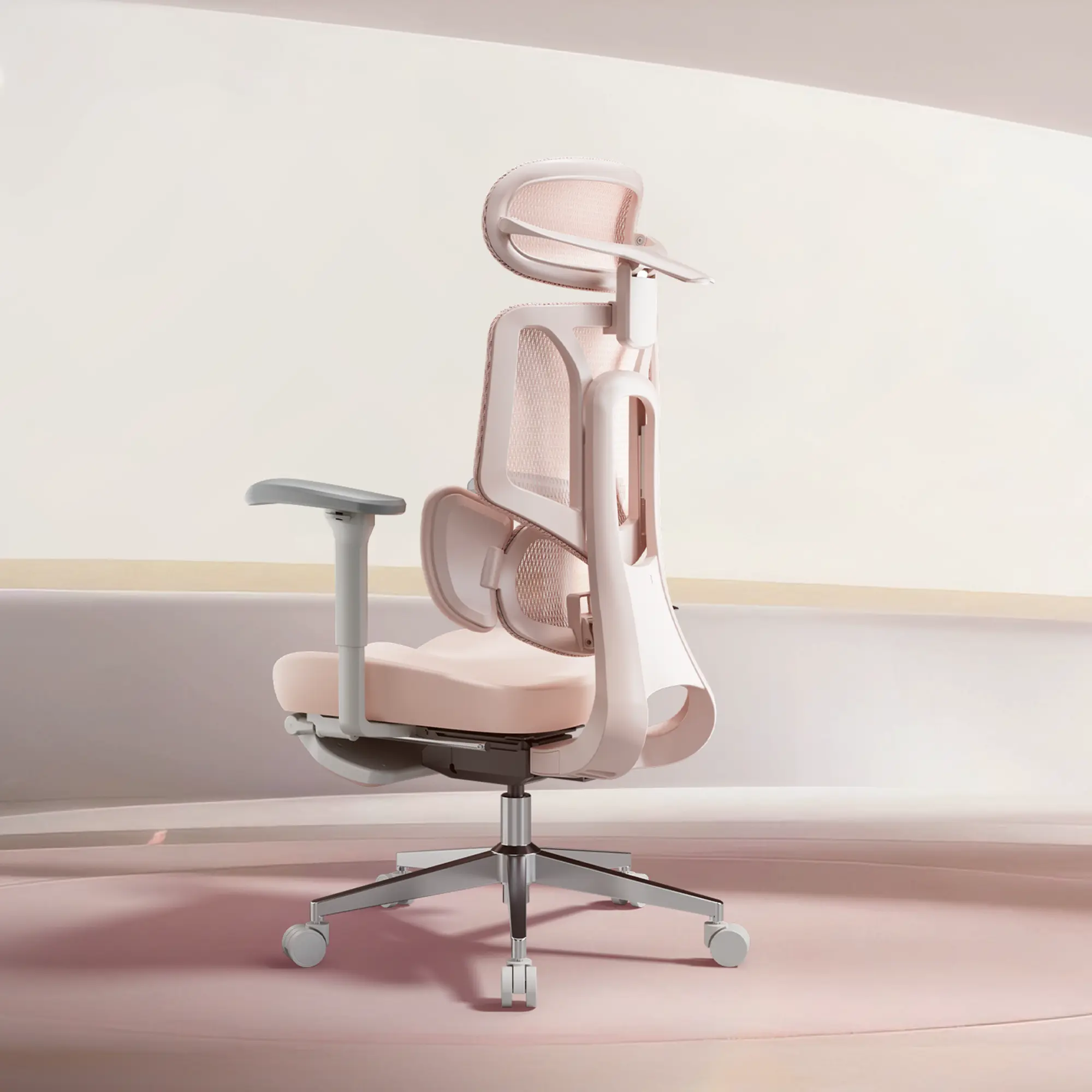 HBADA E3 Air Ergonomic Office Chair Pink - Image 6
