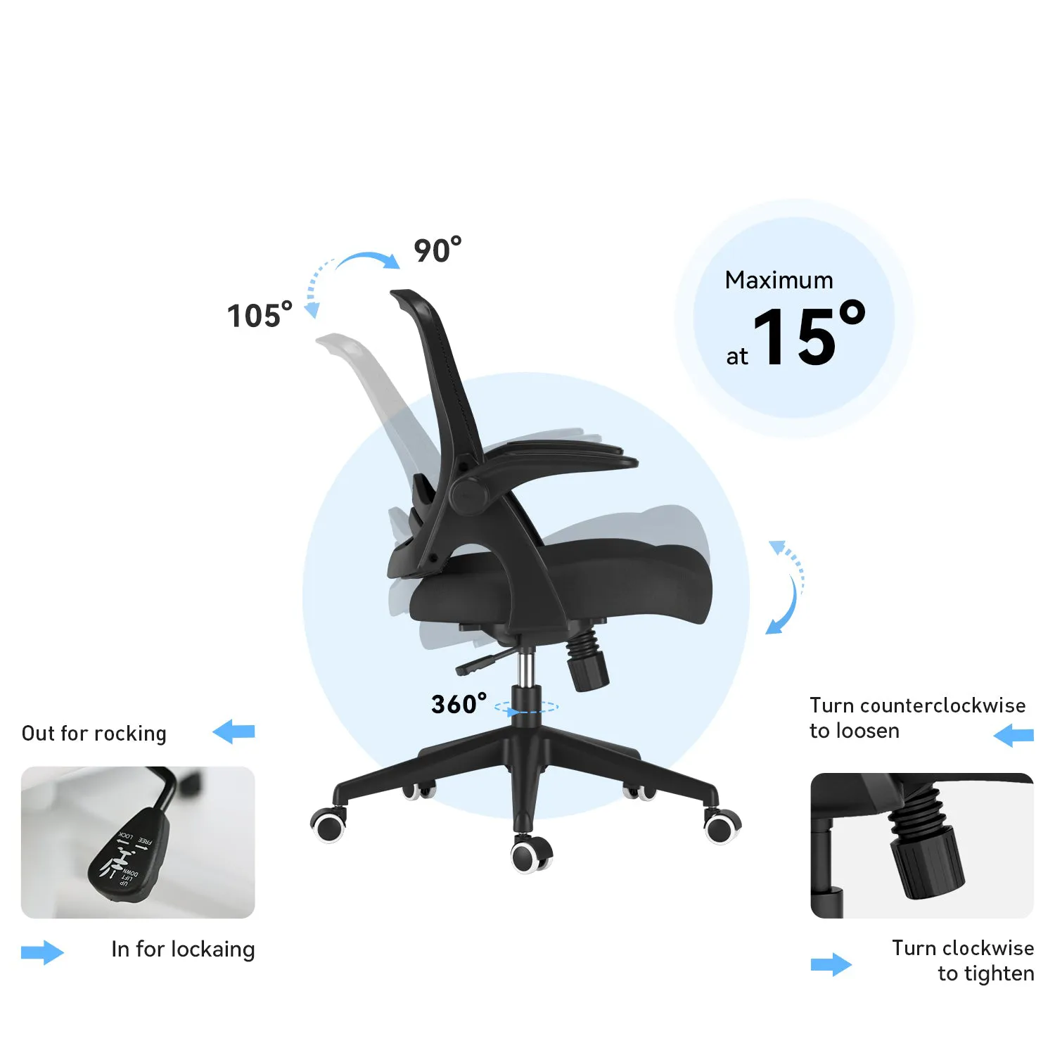 HBADA J1 Adjustable Office Chair - Image 25